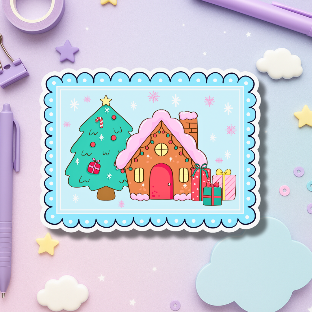 Christmas House Sticker