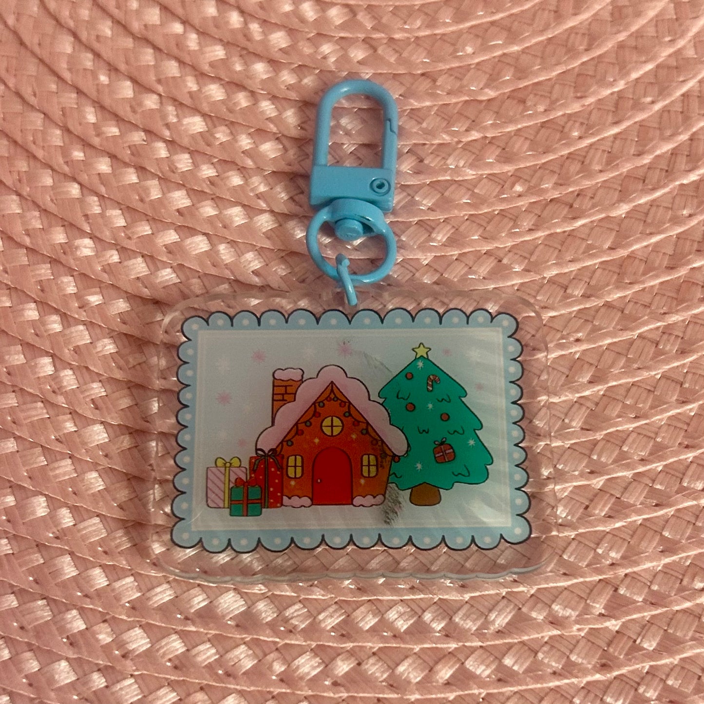 Christmas House Acrylic Keychain