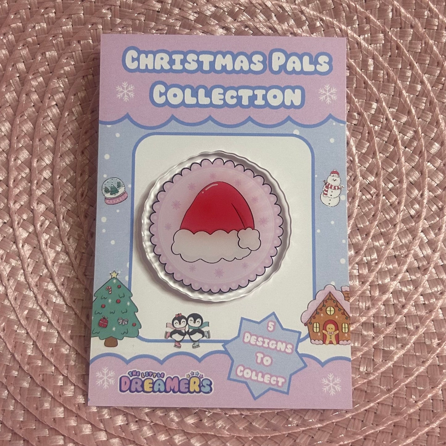 Christmas Hat Acrylic Pin