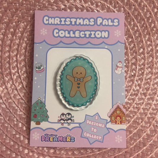 Yummy Gingerbread Man Acrylic Pin