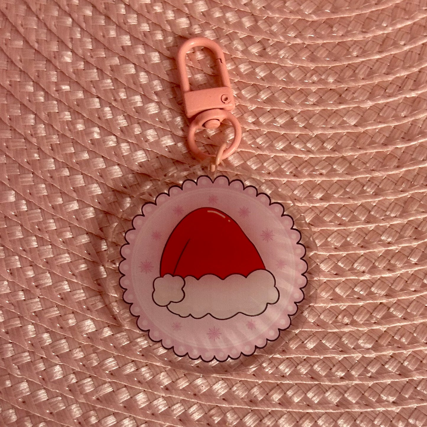 Christmas Hat Acrylic Keychain