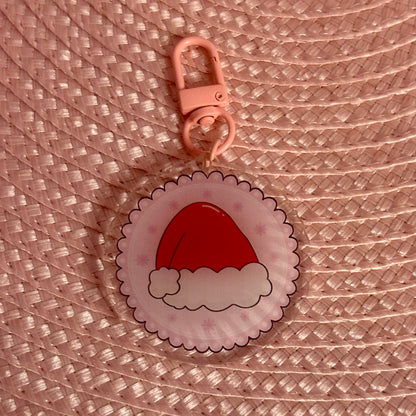 Christmas Hat Acrylic Keychain
