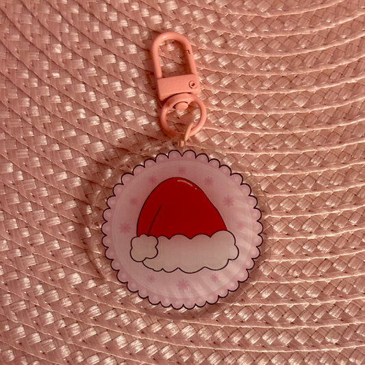 Christmas Hat Acrylic Keychain