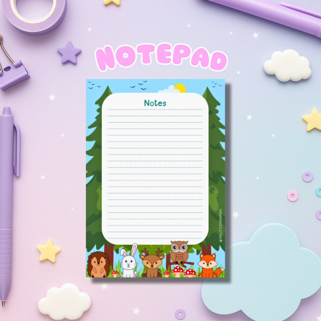 Forest Friends A5 Notepad
