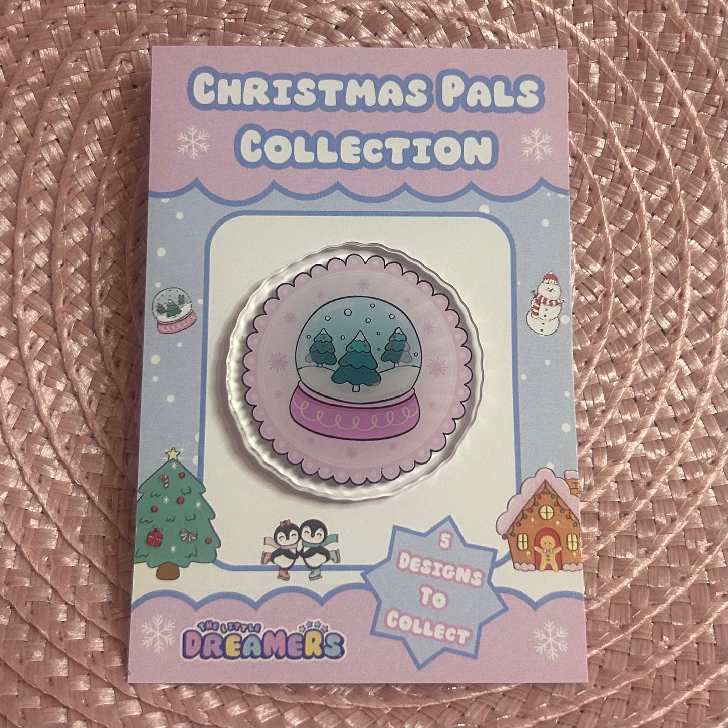 Winter Snowglobe Acrylic Pin