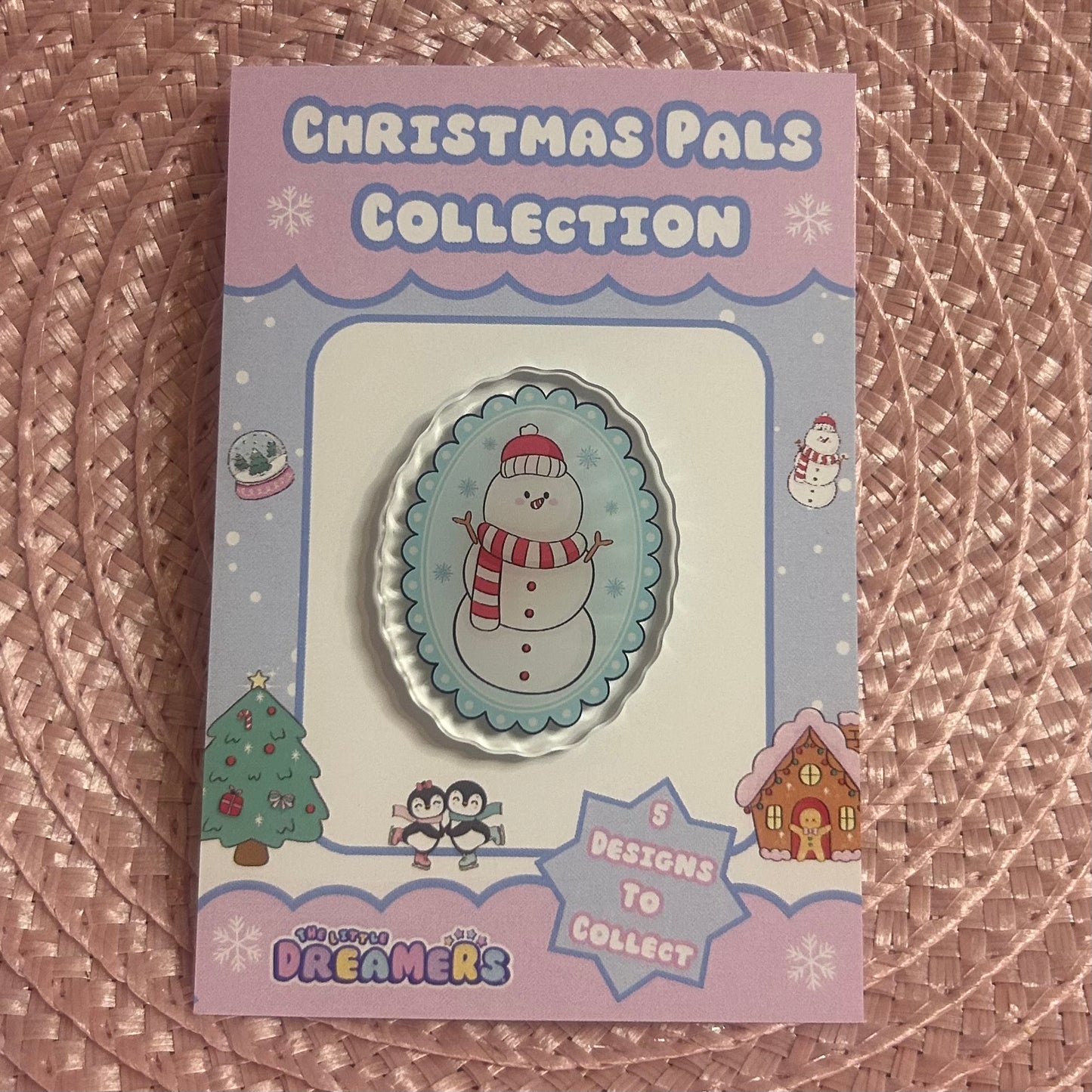 Happy Snowman Acrylic Pin