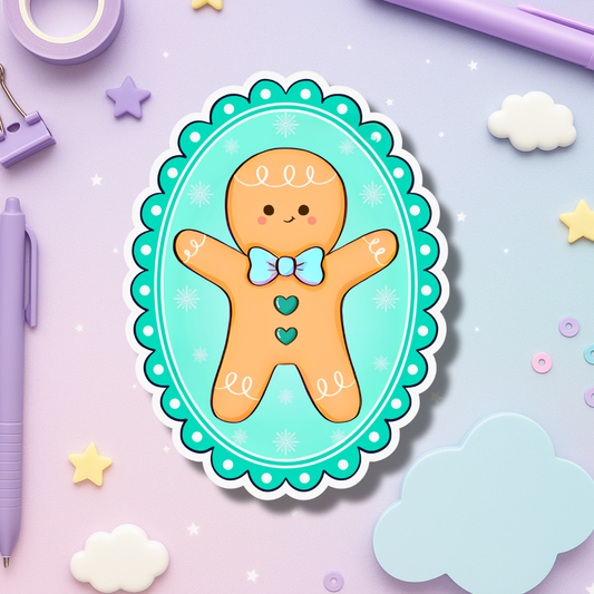 Yummy Gingerbread Man Sticker
