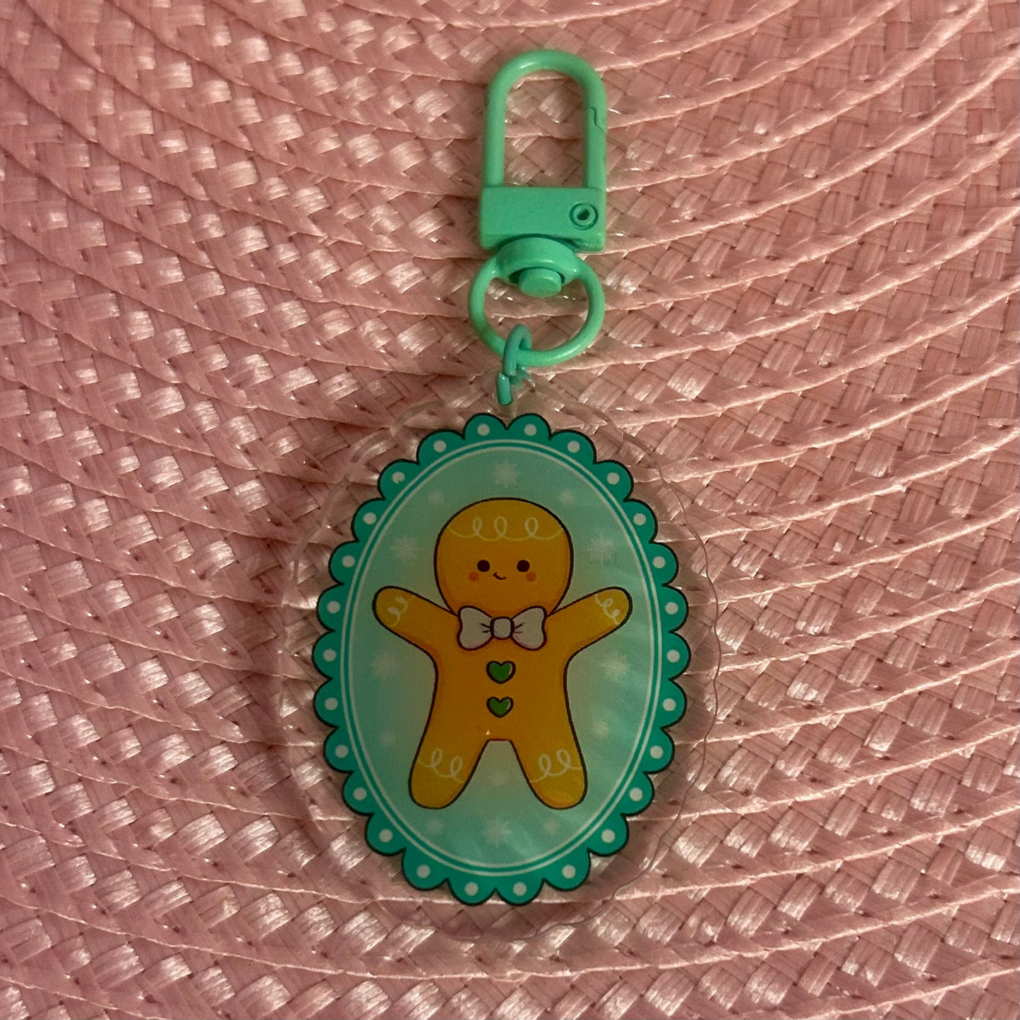 Yummy Gingerbread Man Acrylic Keychain