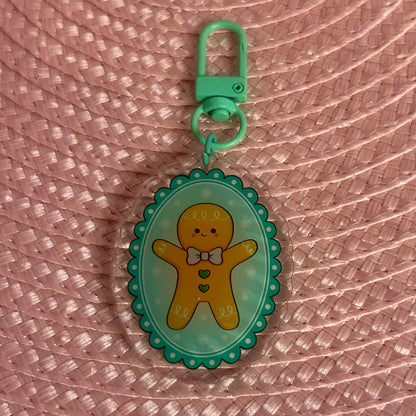 Yummy Gingerbread Man Acrylic Keychain