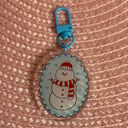 Happy Snowman Acrylic Keychain