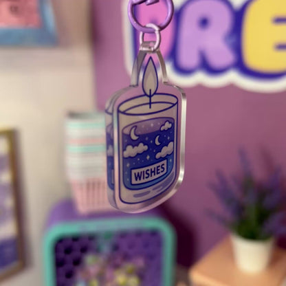 Candle Acrylic Keychain