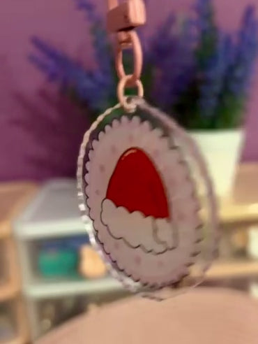 Christmas Hat Acrylic Keychain