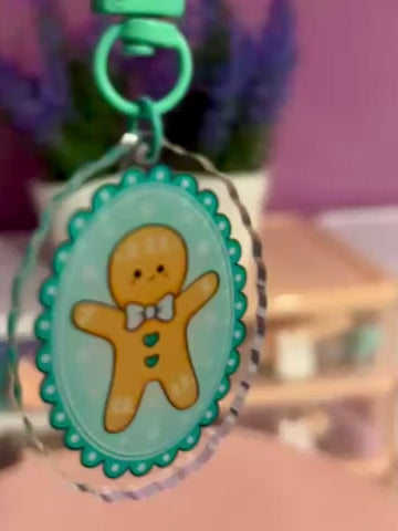 Yummy Gingerbread Man Acrylic Keychain