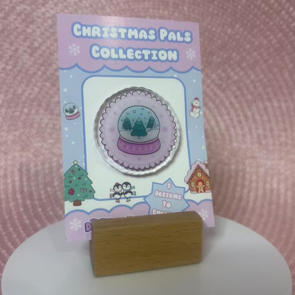 Winter Snowglobe Acrylic Pin