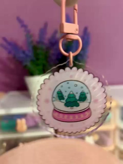 Winter Snowglobe Acrylic Keychain