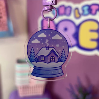 Snowglobe Acrylic Keychain